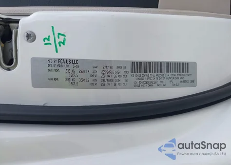 2018 Chrysler Pacifica Touring L z USA, uszkodzony, nr VIN 2C4RC1BG6JR312071